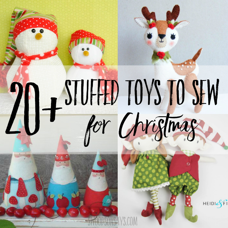 20+ Christmas stuffed animal sewing patterns