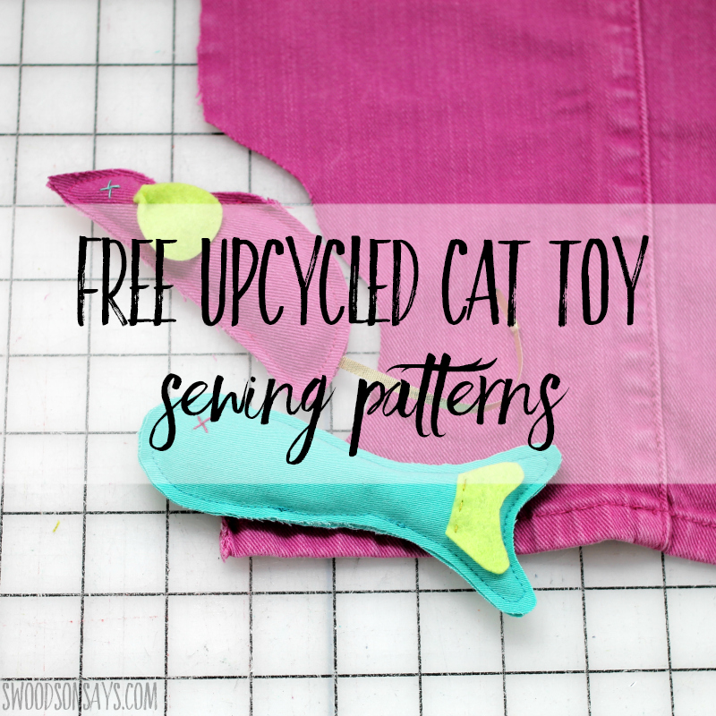 Free diy cat toys - mice and fish sewing patterns