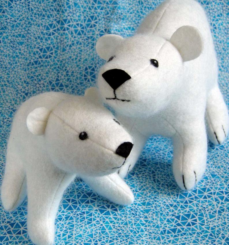 polar bear stuffed animal pattern