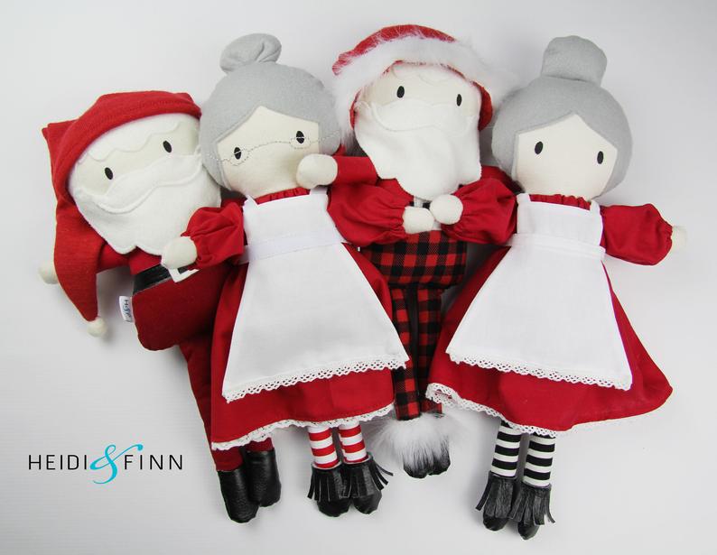 stuffed santa toy sewing pattern