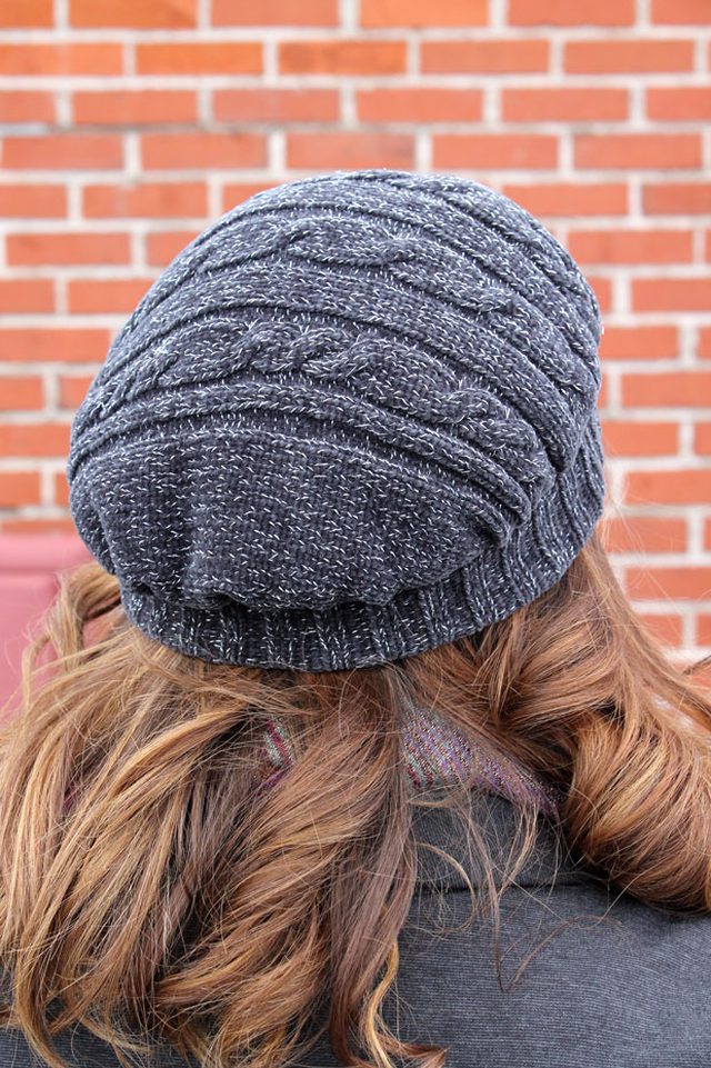 upcycled sweater beret