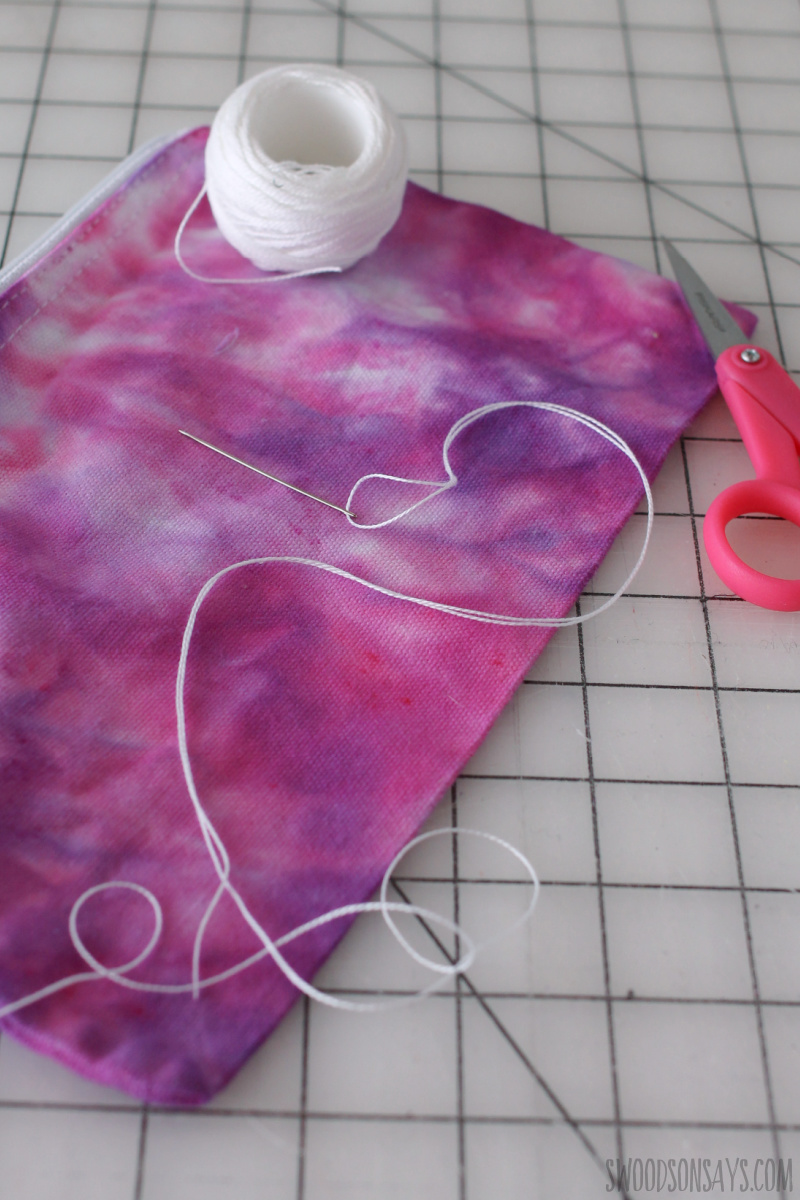 embroider over tie dye