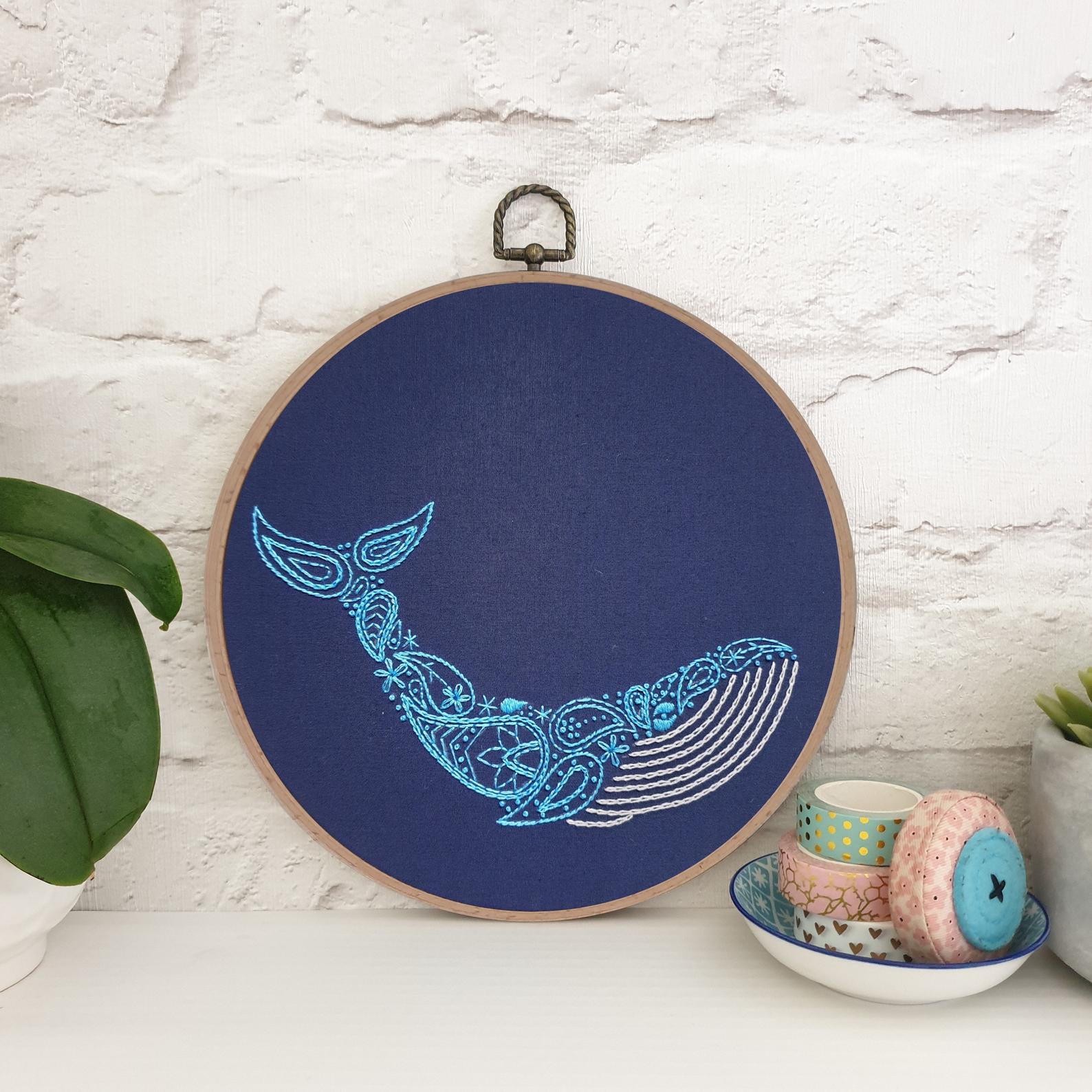 whale embroidery pattern