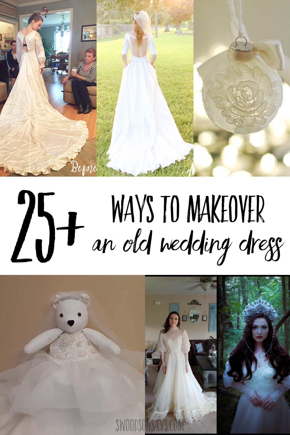 ways to makeover an old wedding dress