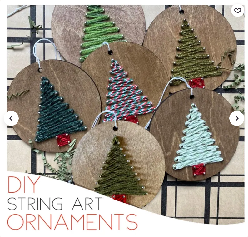 string art christmas ornament kit