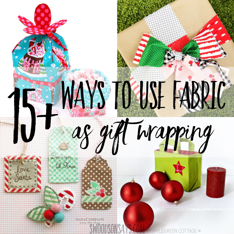 alternative gift wrap fabric tutorials