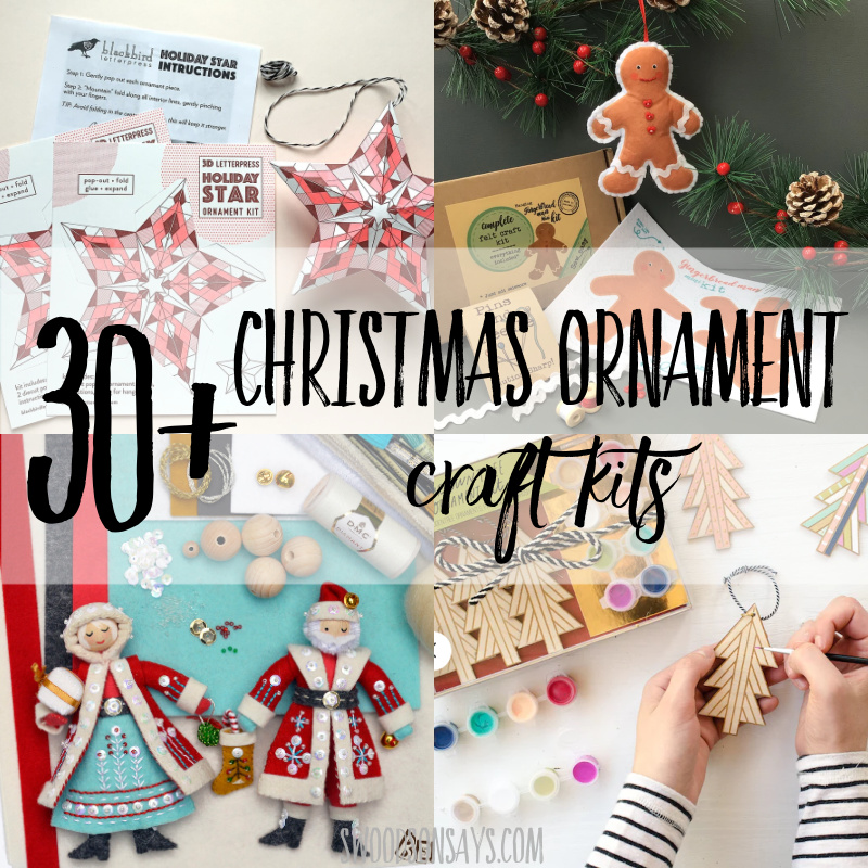 30+ Christmas ornament craft kits