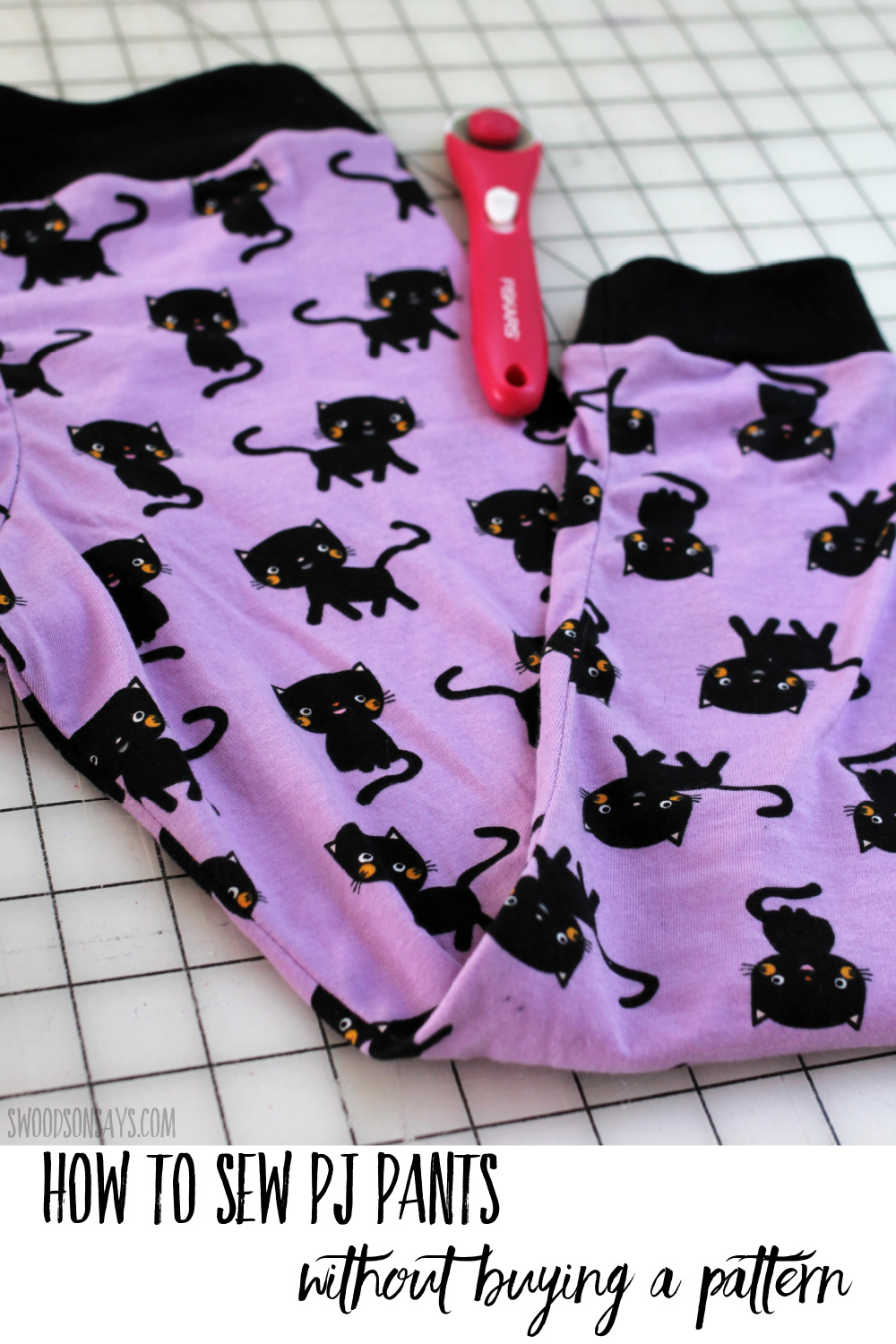 easy way to sew knit pajama pants