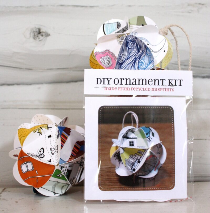 upcycled paper ornament kit