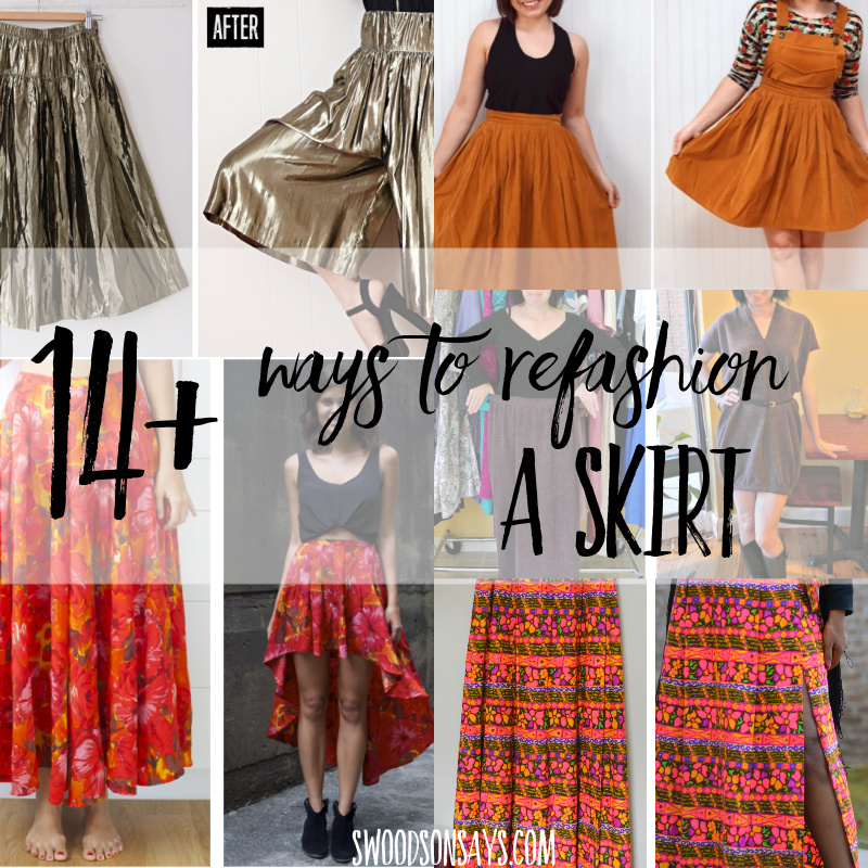14+ skirt refashion ideas