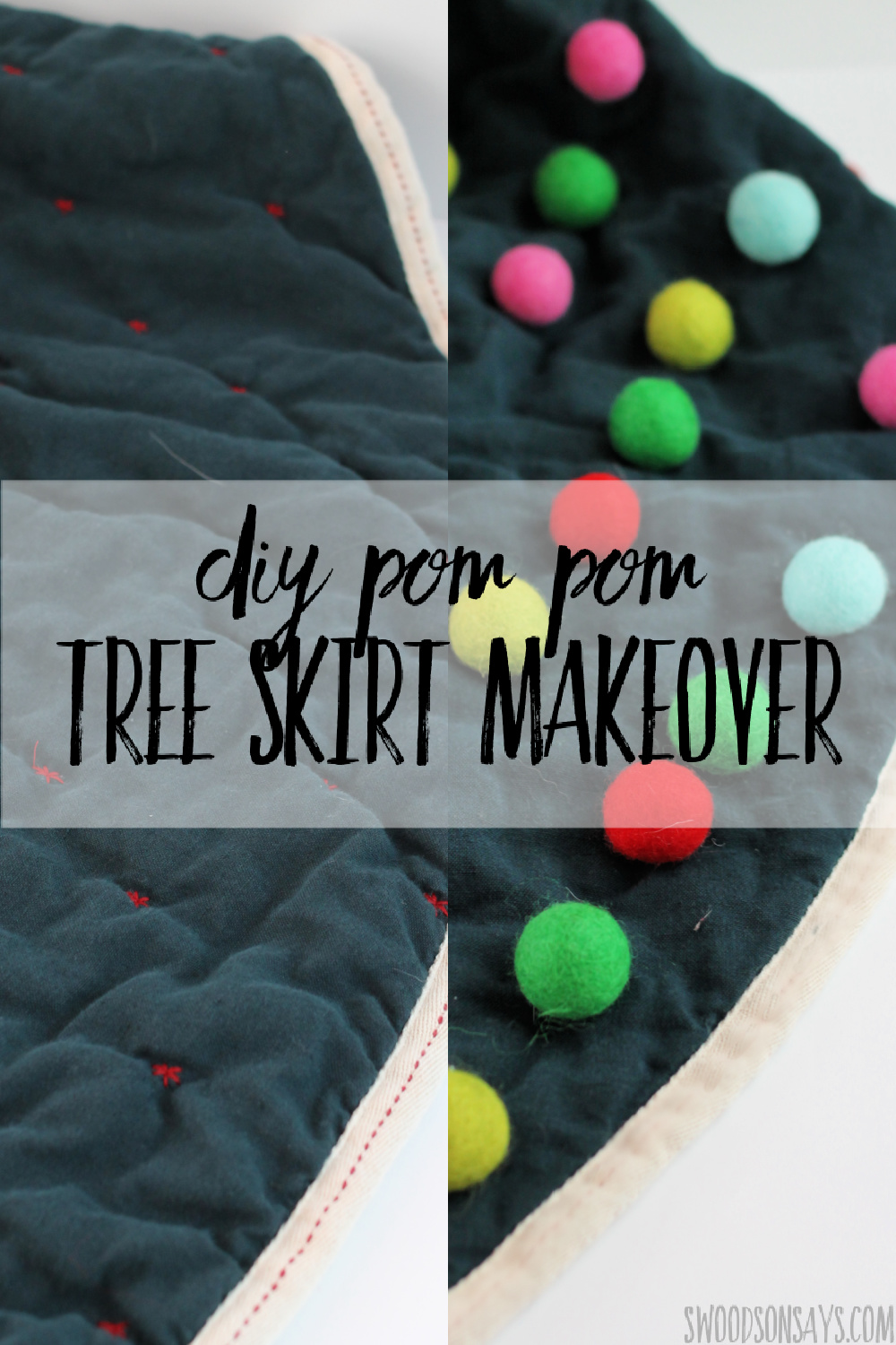 how to make a diy pom pom tree skirt