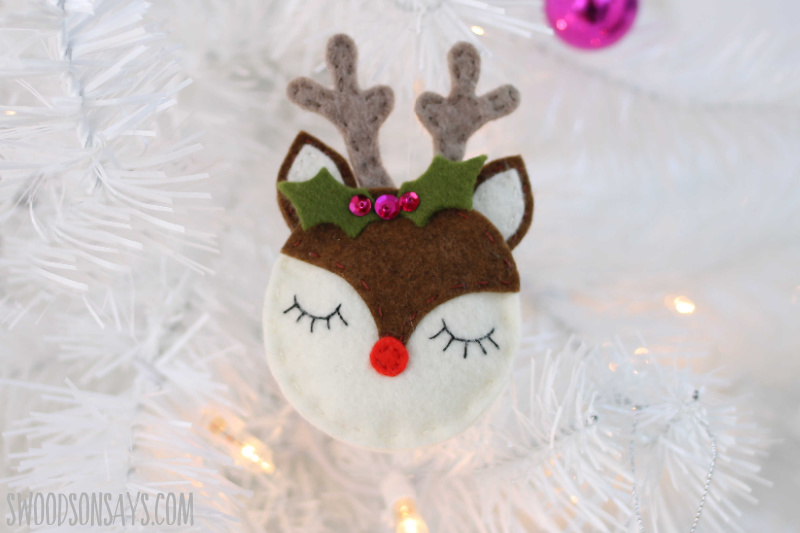 how to sew a reindeer ornament