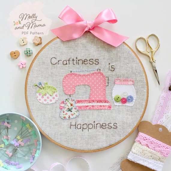 How to Finish an Embroidery Hoop for Wall Hanging - Molly and Mama