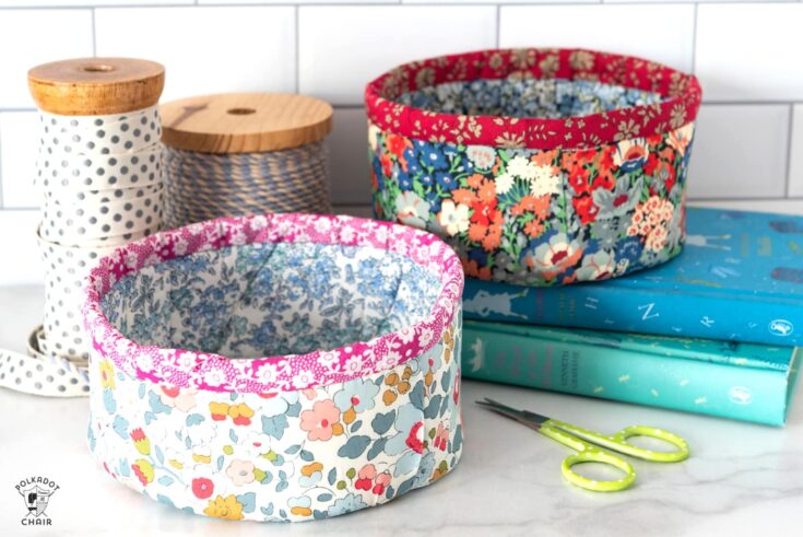 15+ diy fabric basket, bin, & tray patterns
