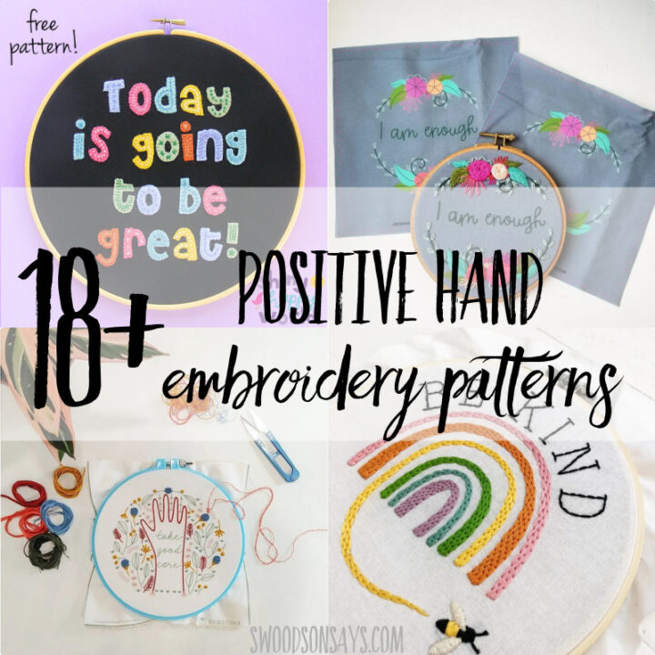 18+ motivational hand embroidery patterns