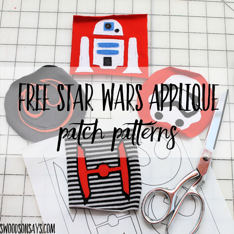 Star Wars applique patterns to mend kids clothes