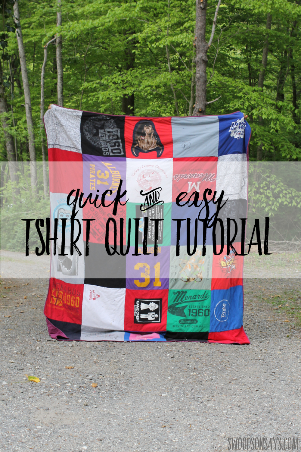 quick and easy tshirt quilt tutorial