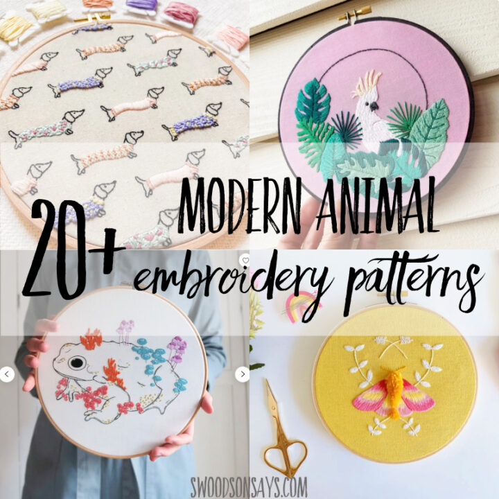 20+ animal embroidery patterns