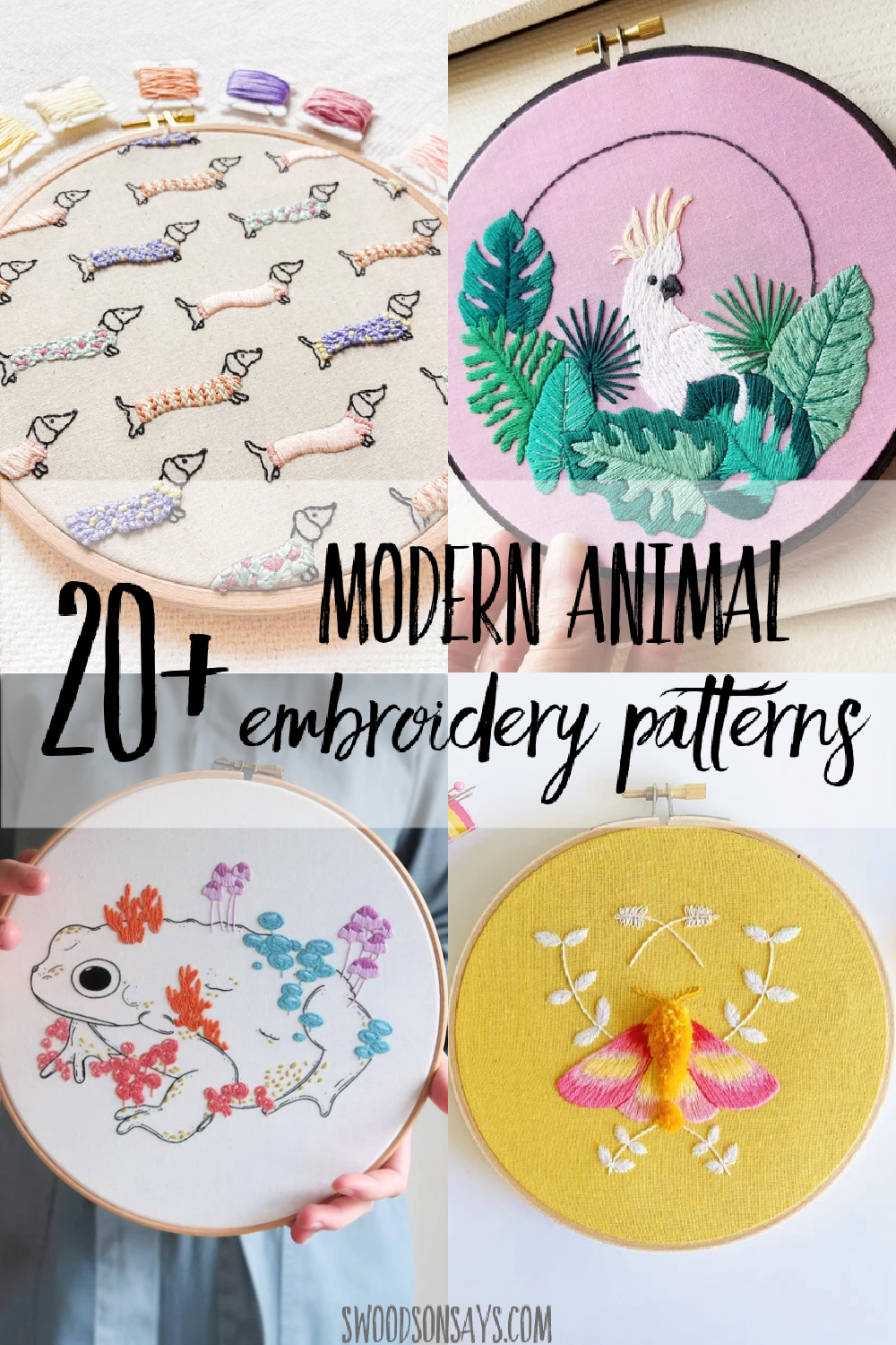 modern animal hand embroidery patterns
