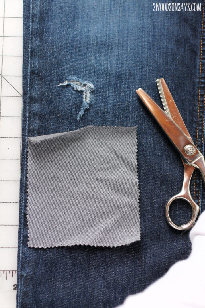 How to mend jeans by hand without a patch - Swoodson Says