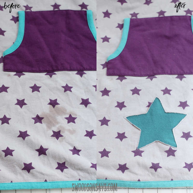 cover a stain reverse applique
