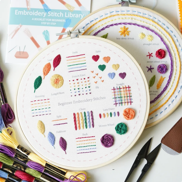 modern embroidery sampler kit