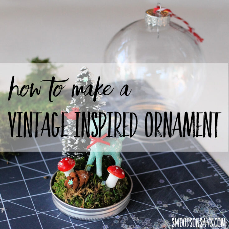 Vintage inspired woodland glass ornaments diy