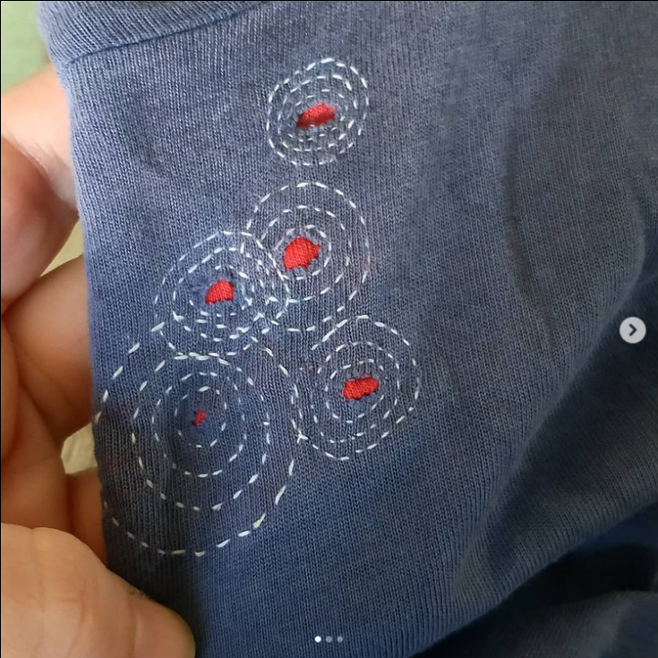 circular visible mending