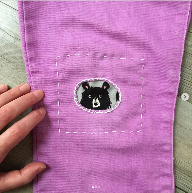 reverse applique mending
