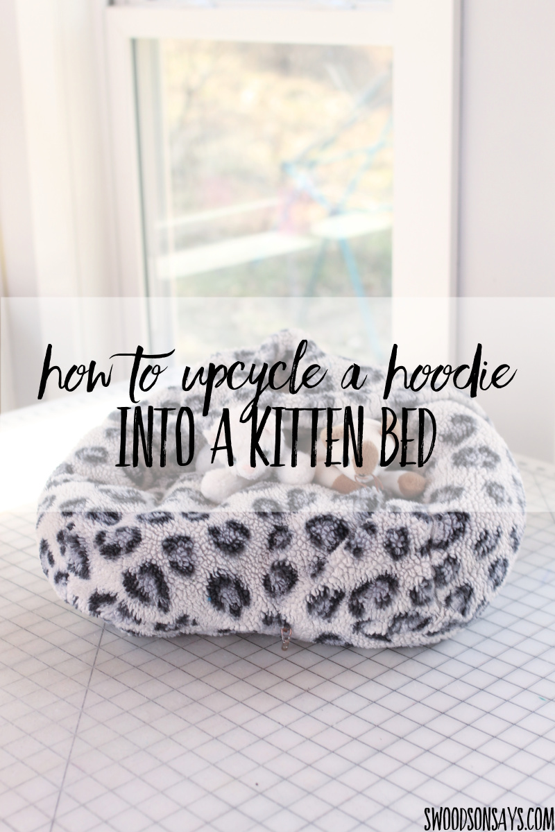 upcycled cat bed tutorial