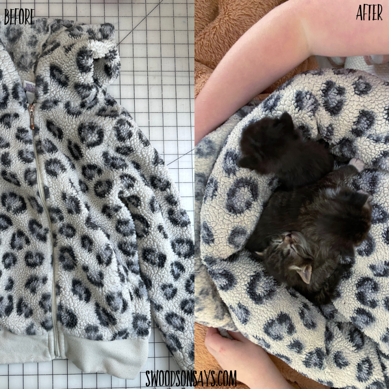 upcycled hoodie project
