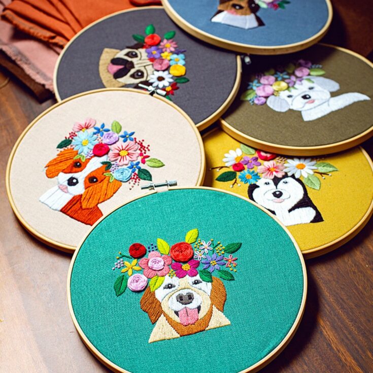 Image for Floral crown dog pattern 