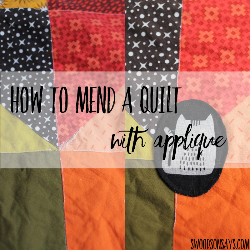 How to mend a hole in a quilt with applique