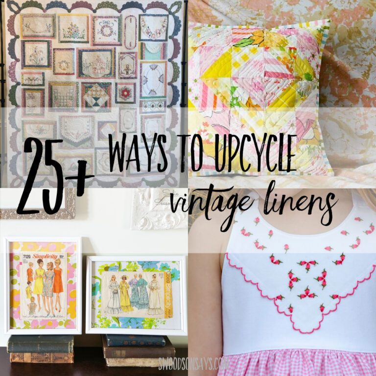25+ creative vintage linens repurposed projects - Swoodson Says