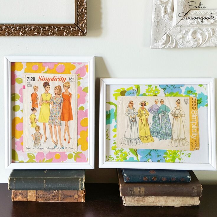 Image for Fashion Wall Art with Vintage Sewing Patterns