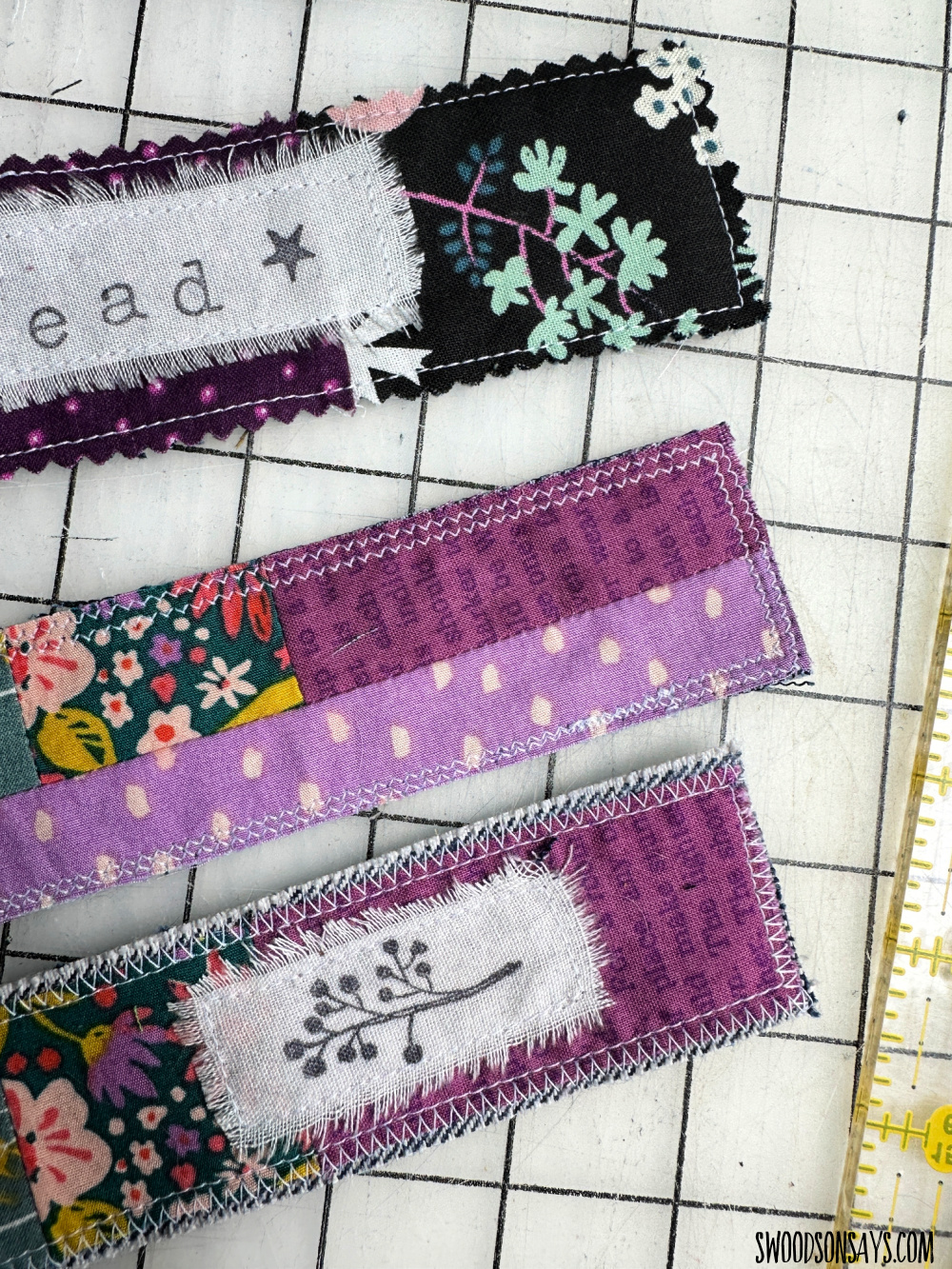 edge stitching bookmark sewing