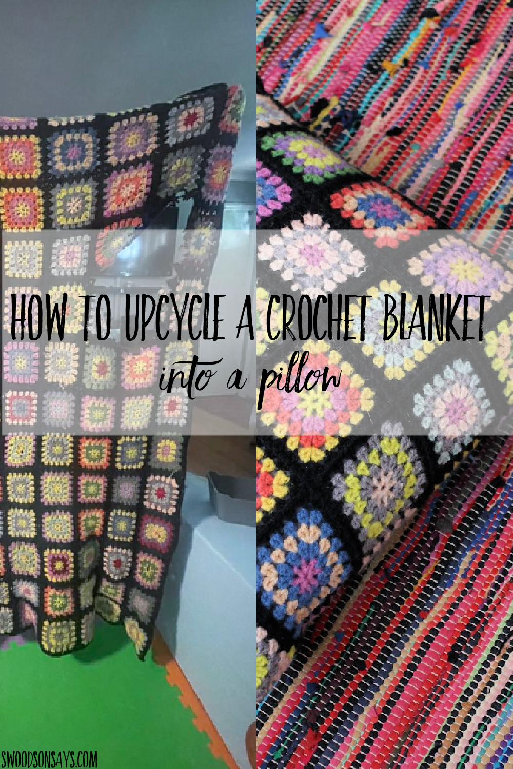 upcycled crochet blanket project