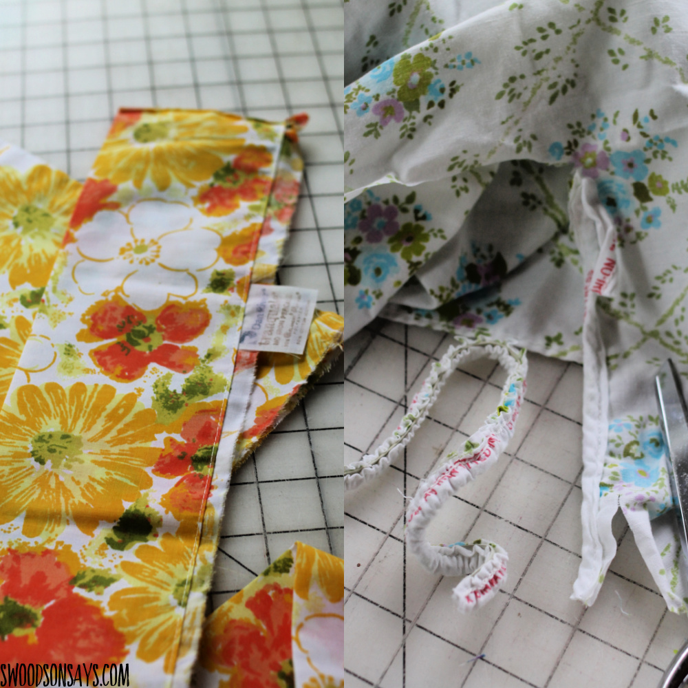 sewing with vintage sheets