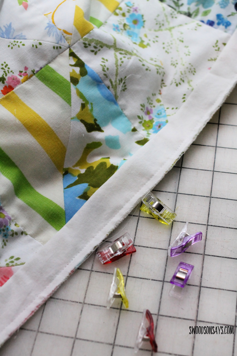 using sheets to make a quilt