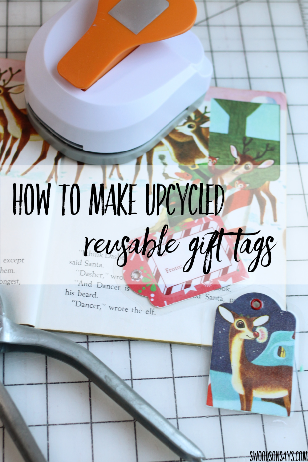 upcycled gift tag diy tutorial