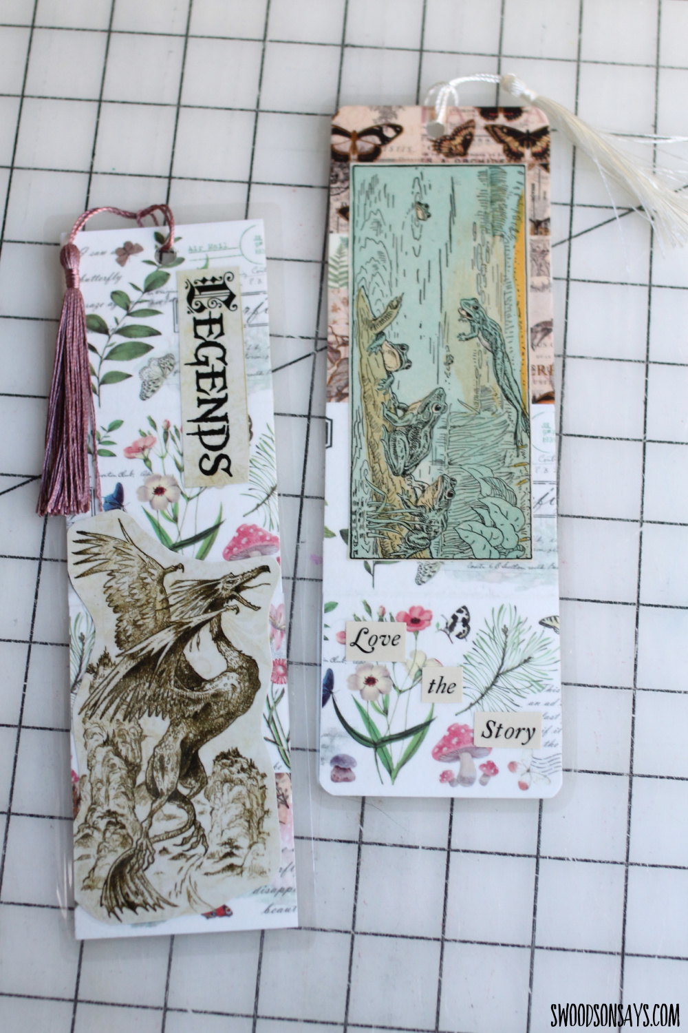 bookmarks made from old books