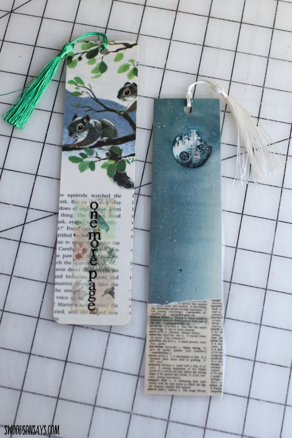 fun tween craft making old book bookmarks