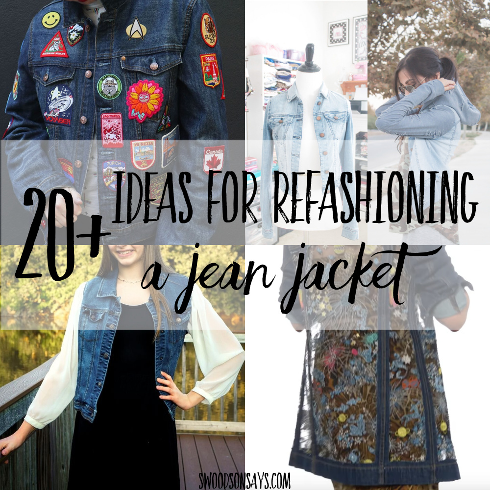 20+ DIY upcycled denim jacket ideas