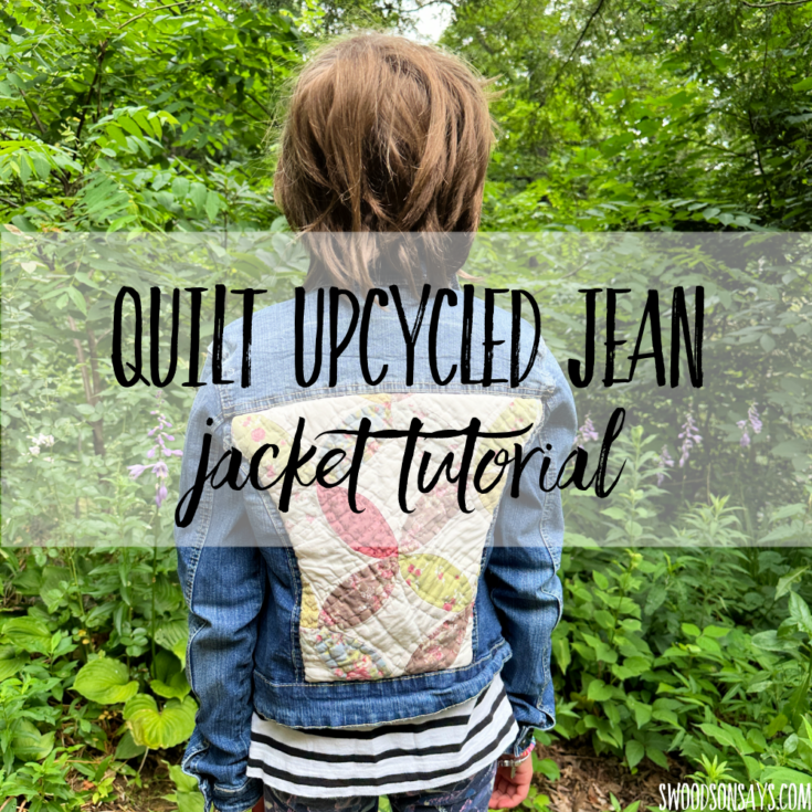 Quilt upcycled jean jacket tutorial