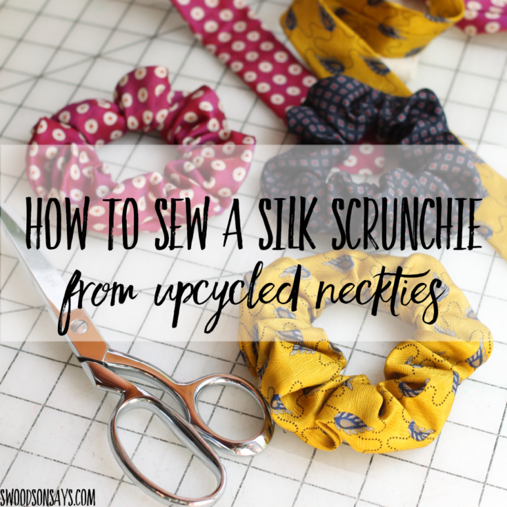 How to sew a silk scrunchie from upcycled neckties