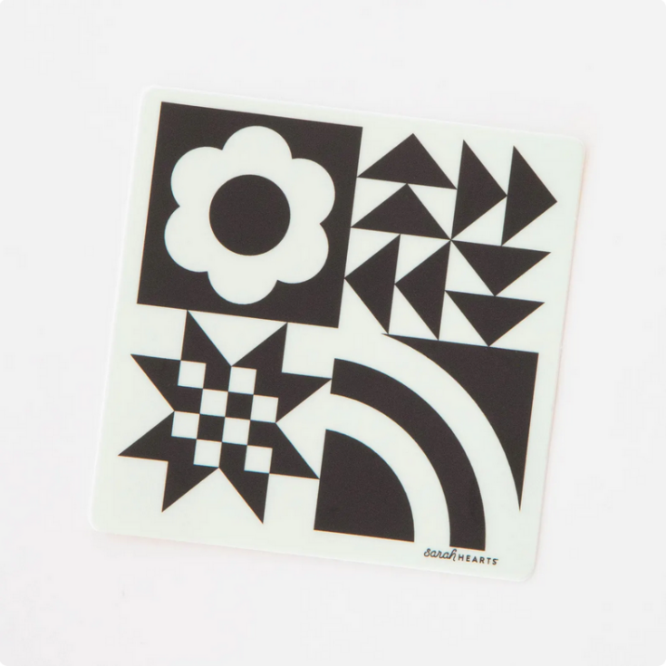 Image for Black and white quilt block