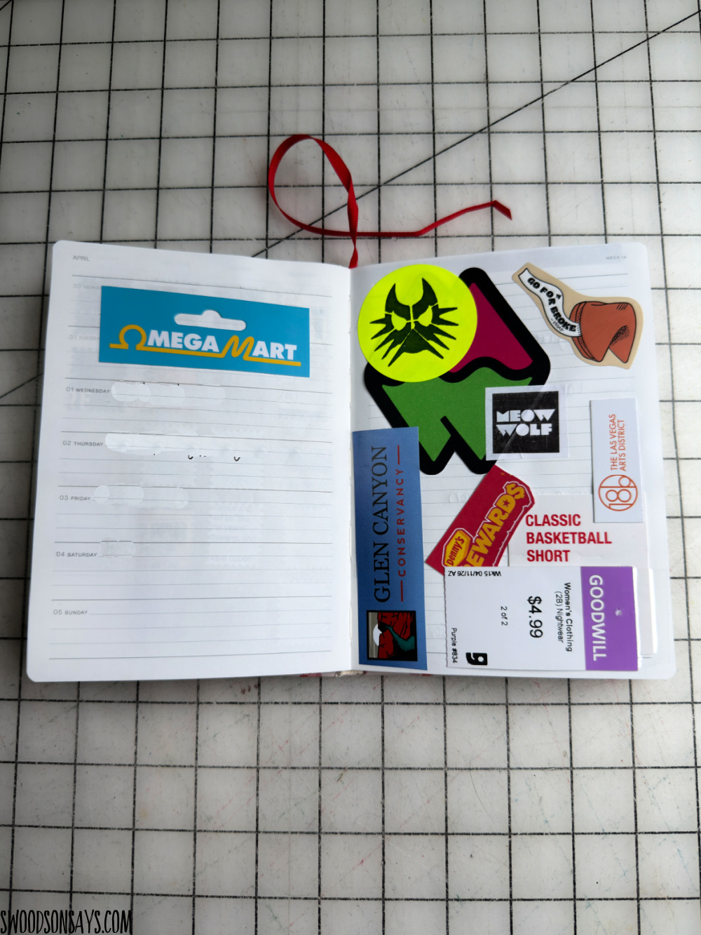 junk journal example in a planner (1)