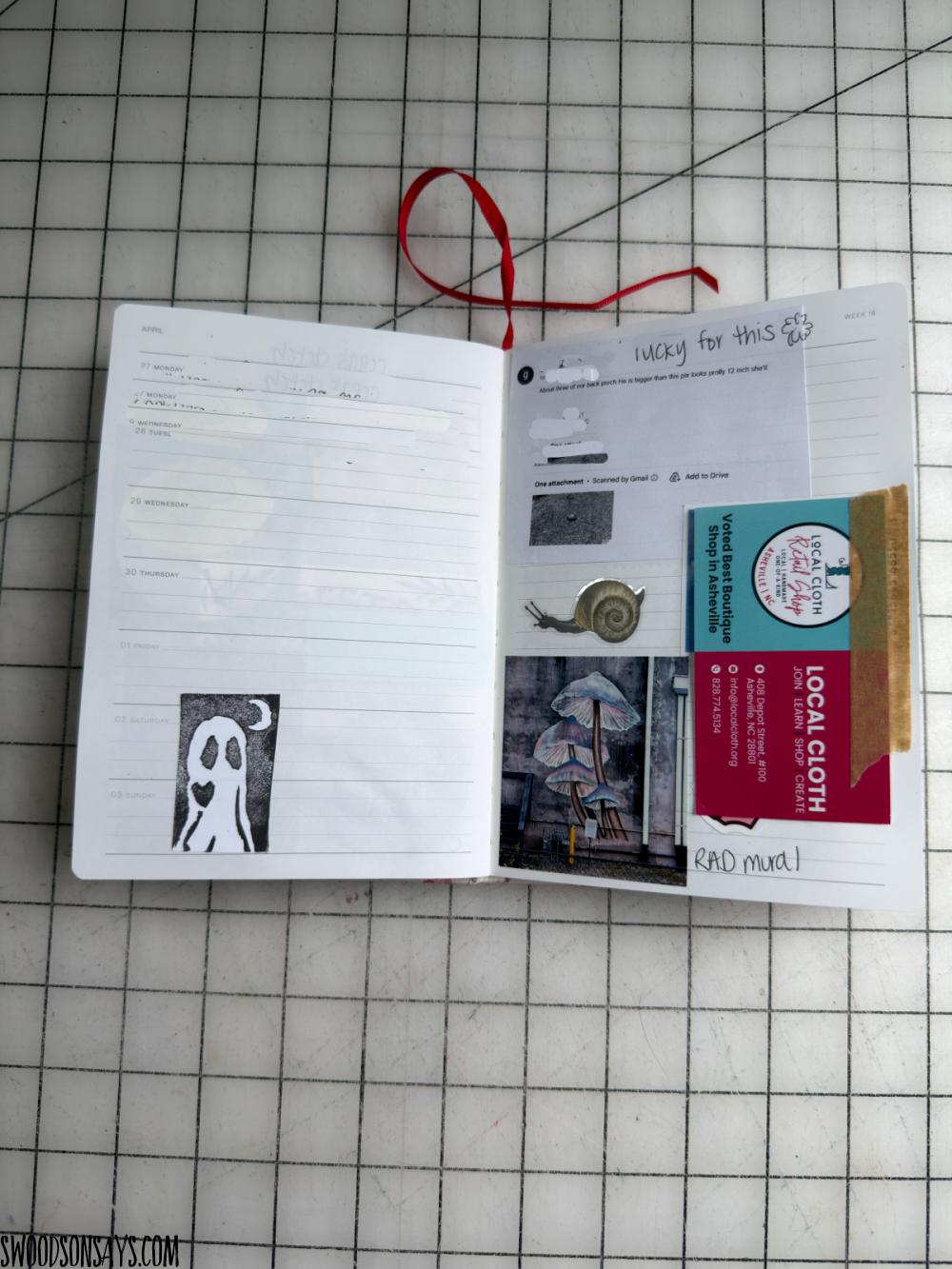 junk journal example in a planner (1)