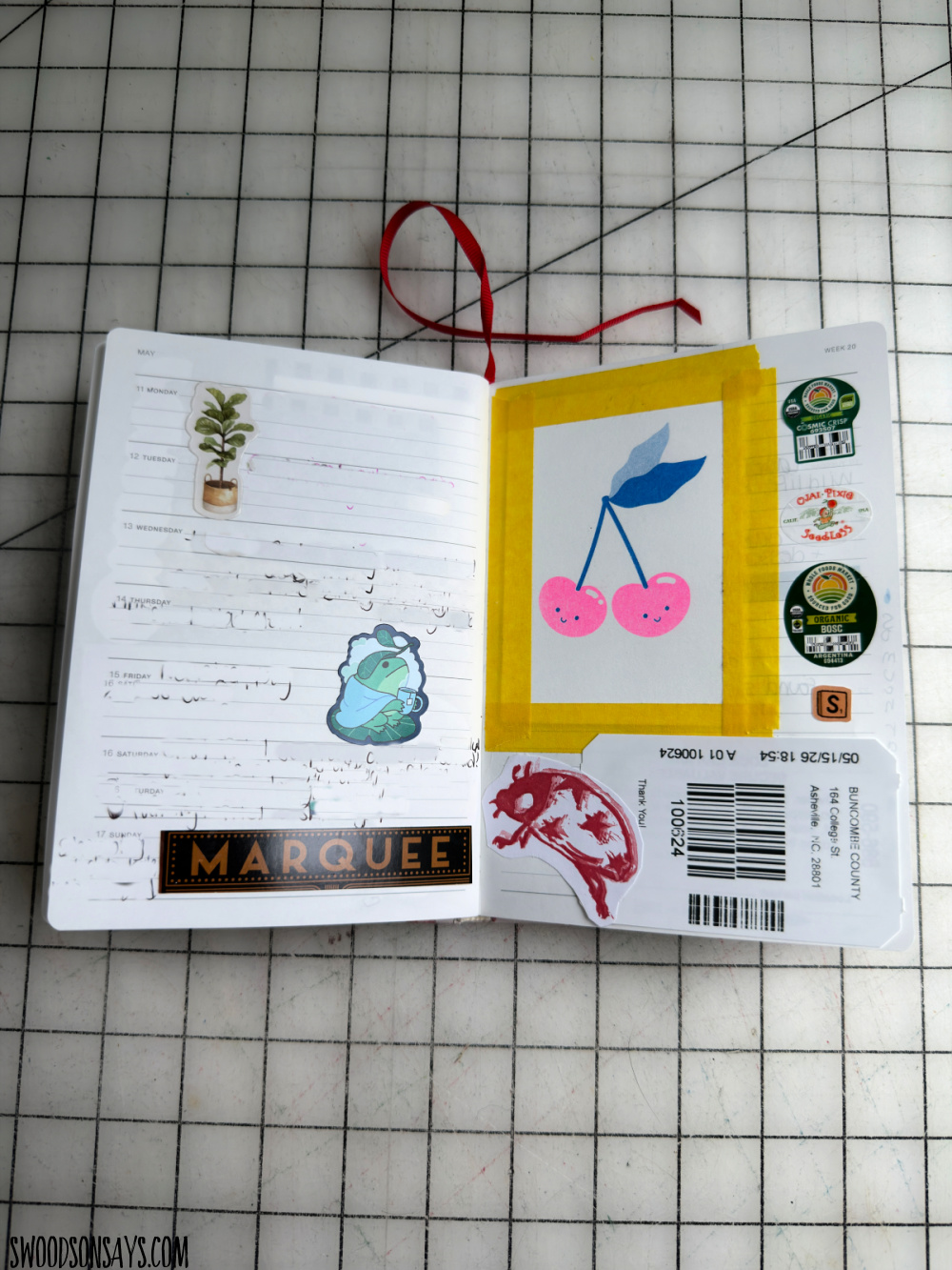 junk journal example in a planner (1)