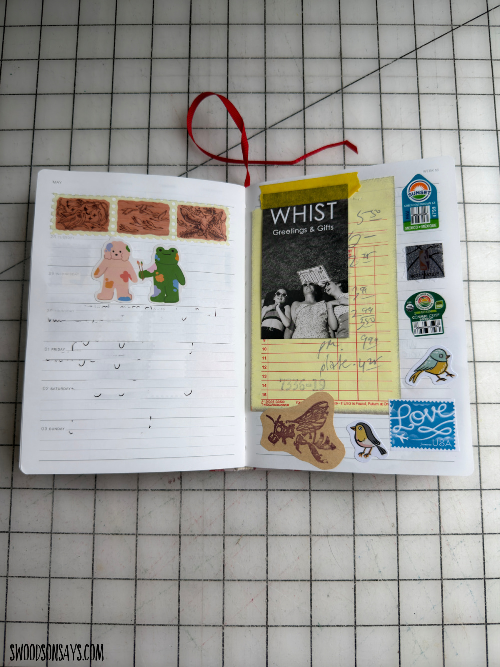 junk journal example in a planner (1)